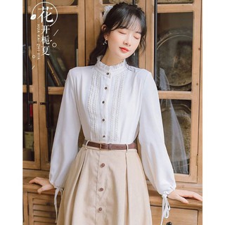 Áo sơ mi tay dài trơn đen trắng basic