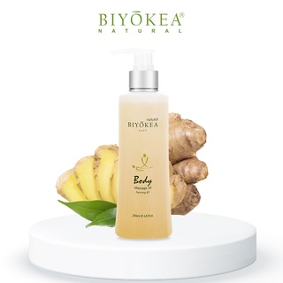 Dầu massage body thư giãn ấm nóng từ gừng biyokea 200ml dưỡng ẩm da