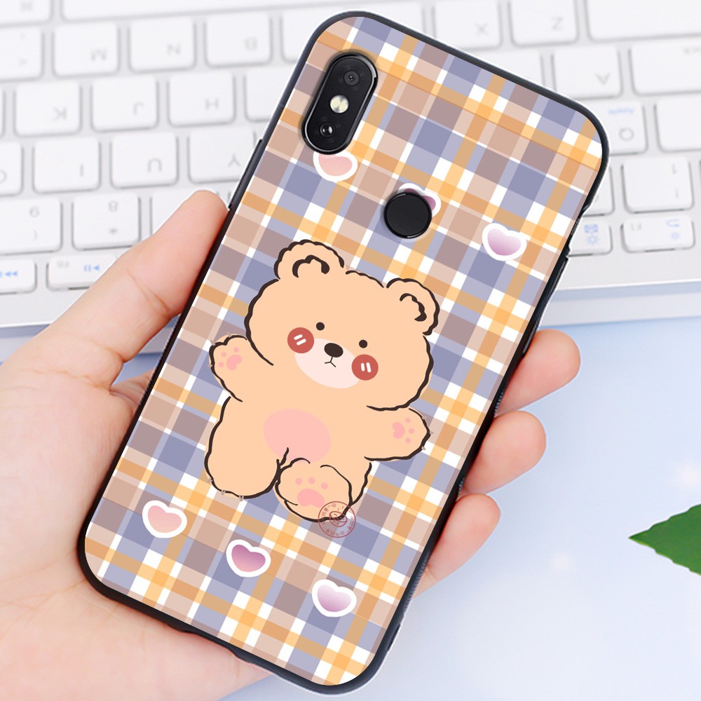 Ốp Xiaomi 🌻 Ốp lưng Xiaomi Redmi 6 Pro Mia2 Lite Redmi S2 Cute Bear nhựa cao cấp viền silicon - Banana Store