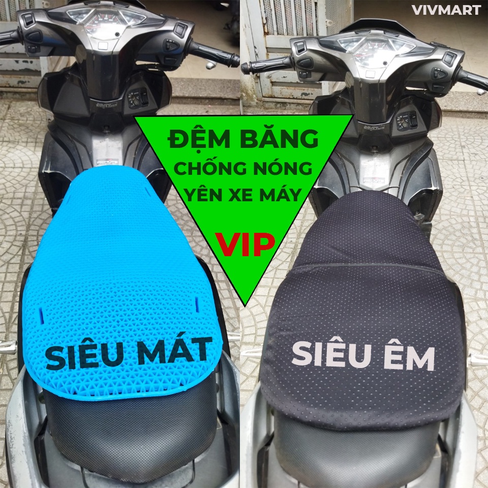 Đệm Băng Lót Yên Xe Máy Giúp Mát Yên, Chống Nóng, Chống Ê Mông, Siêu Êm, Siêu Đàn Hồi