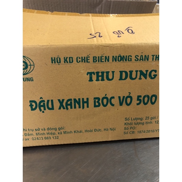 Đậu xanh tách vỏ cao cấp/ đỗ xanh bóc vỏ nguyên chất Thu Dung gói 500g