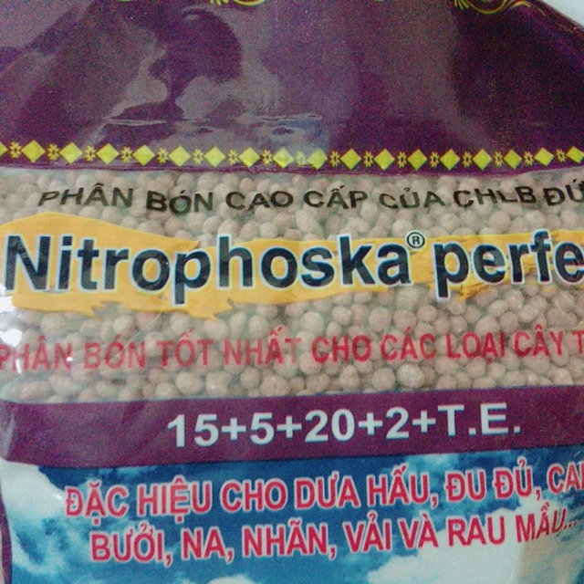 Phân bón cao cấp Nitrophoska 15-5-20 +TE chuyên cho hoa, cây ăn trái 1kg HOT