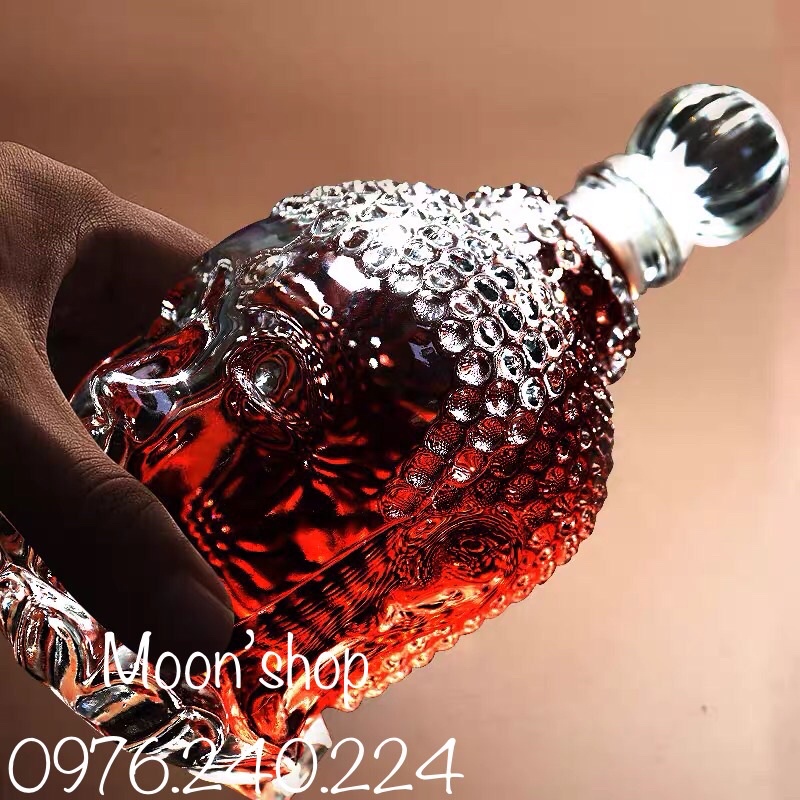 Bình Đựng Rượu Thuỷ Tinh Cao Cấp Mẫu Đầu Phật