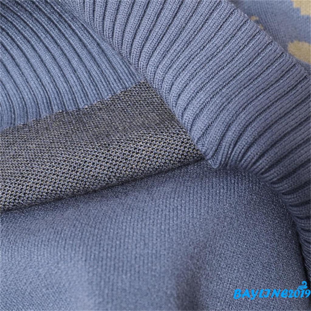 Áo sweater dệt kim tay dài cổ tròn dáng rộng in hình bướm thời trang thu đông size S/M/L