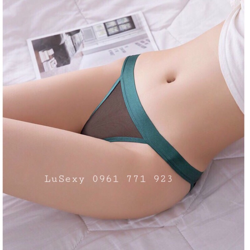 QUẦN LÓT LỌT KHE XUYÊN THẤU TRONG SUỐT Sang Chảnh Cao Cấp, Quần lót nữ ren tàng hình xuyên thấu sexy gợi cảm màu đen da