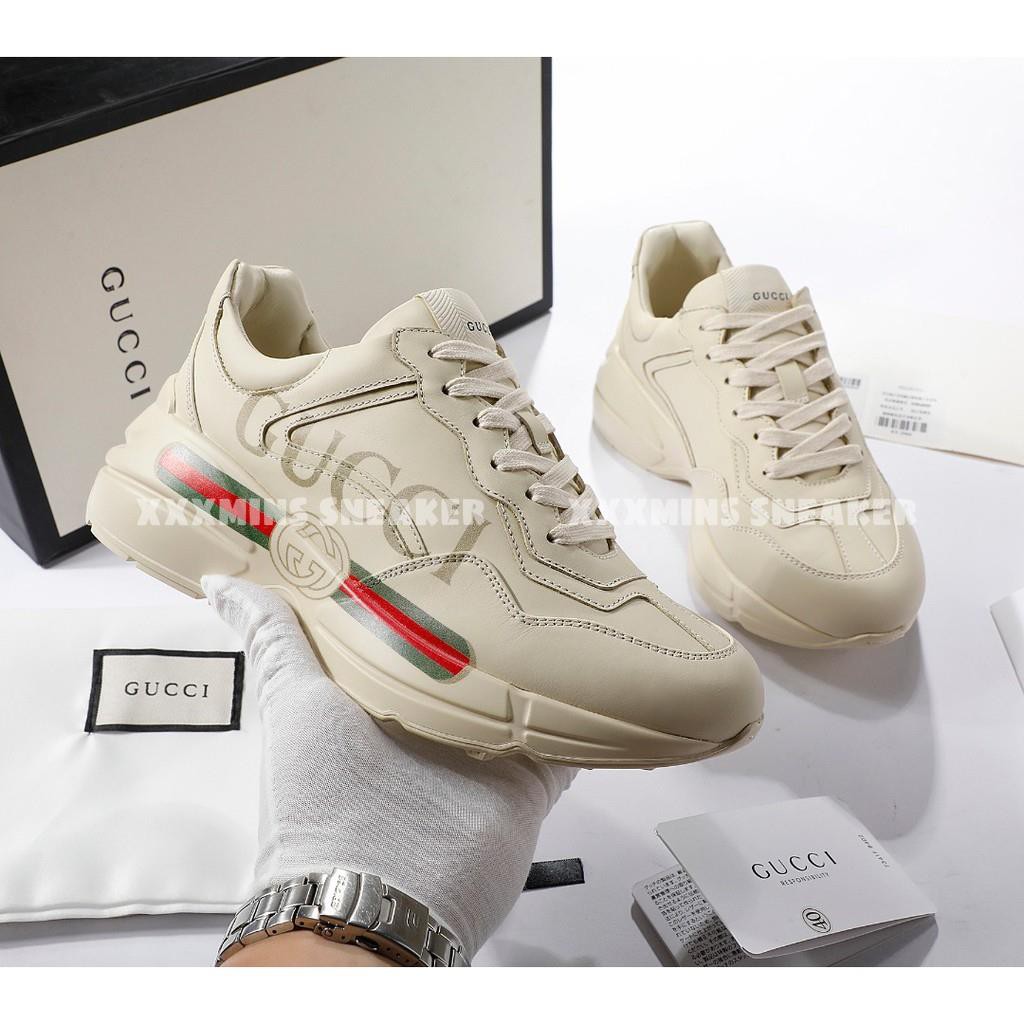 Giày Gucci Rhyton Logo Leather  ( Best Quality)