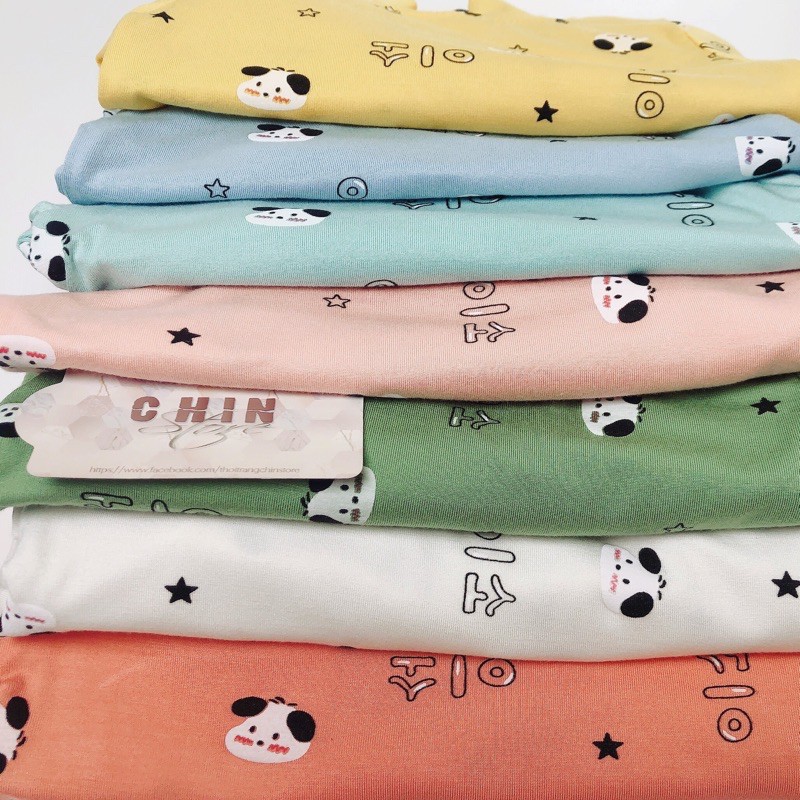 [Hàng xịn loại 1] Bộ dài tay cotton thun lạnh cổ 3 phân có size sơ sinh [O3]