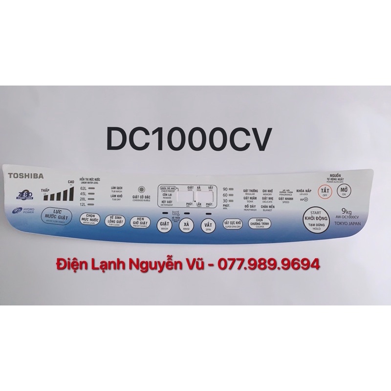 Tem bàn phím máy giặt Toshiba các loại