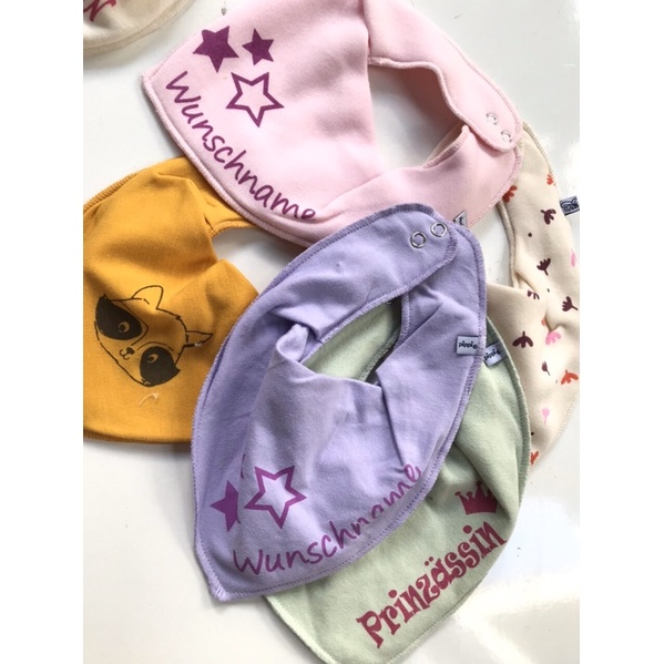 Yếm cổ xuất dư set 3 cái loại có cúc bấm chất liệu cotton cho bé trai bé gái