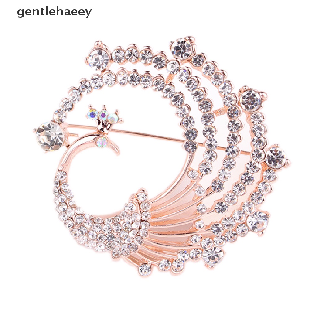 Trâm Cài Áo Hình Chim Công Bằng Pha Lê Thời Trang Cho Nữ