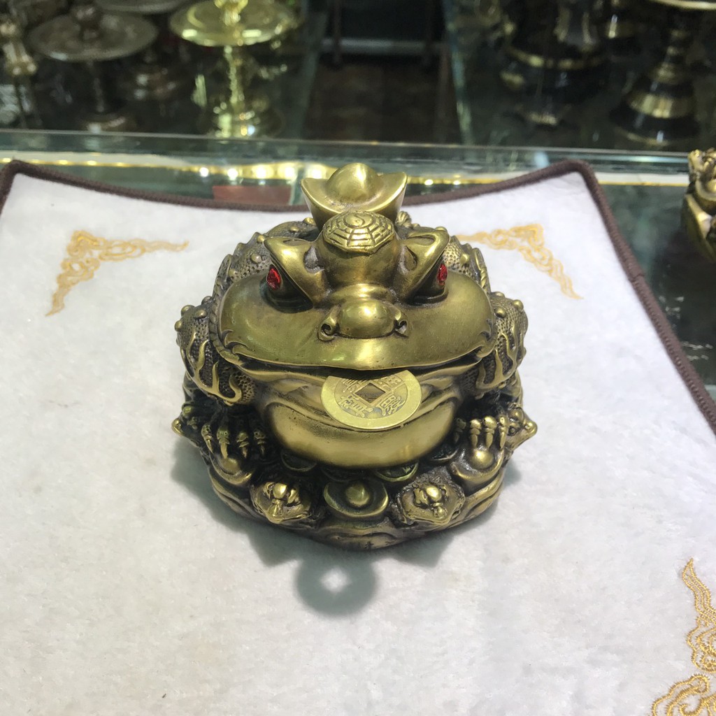 Cóc ngậm tiền (Thiềm thừ) bằng đồng vàng | BigBuy360 - bigbuy360.vn
