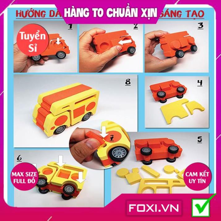 [FREESHIP HÀNG ĐẸP] Xếp hình sáng tạo Foxi-Đồ chơi trẻ em-lắp ráp thông minh-tăng tư duy hình học-tập trung cao độ