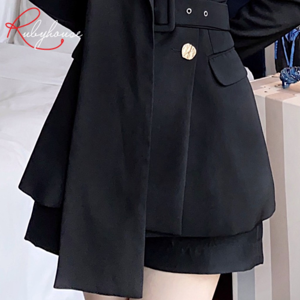 Vest Đen Cao Cấp RUBY HOUSE - Thiết Kế Vạt Lệch Cùng Khuy Vàng Sang Trọng, Đứng Form, Chất Vải Hàn 3043 | BigBuy360 - bigbuy360.vn