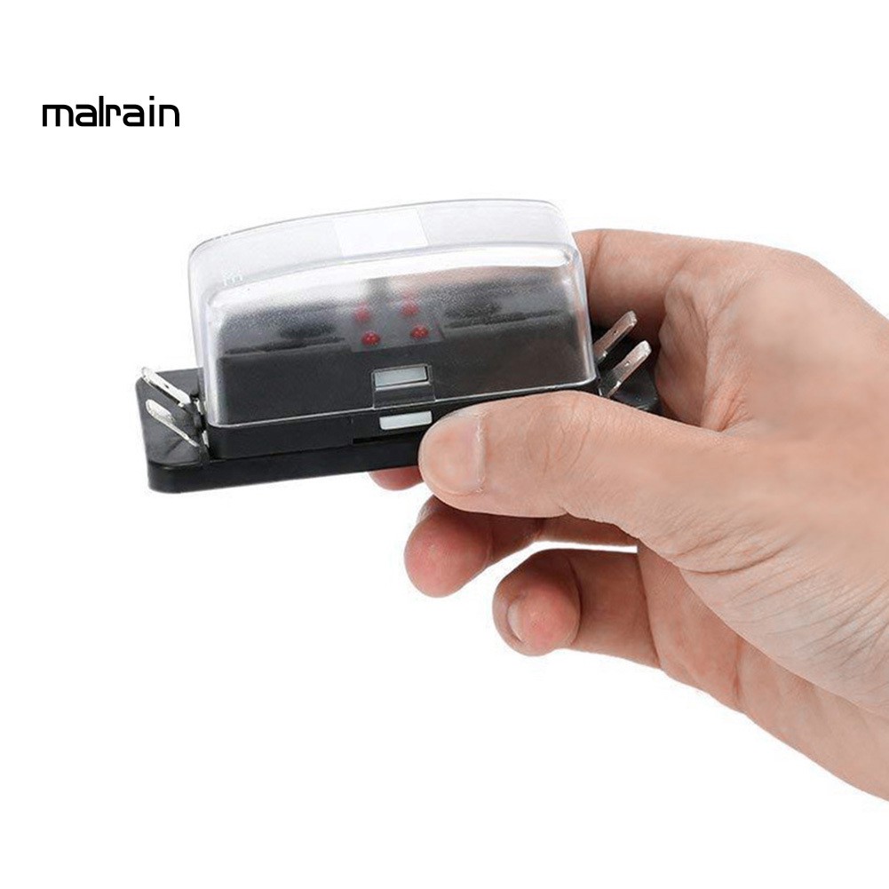 Bộ Hộp Cầu Chì 4 / 6 / 10 Cái Có Đèn Led Dành Cho Xe Hơi / Tàu Thuyền