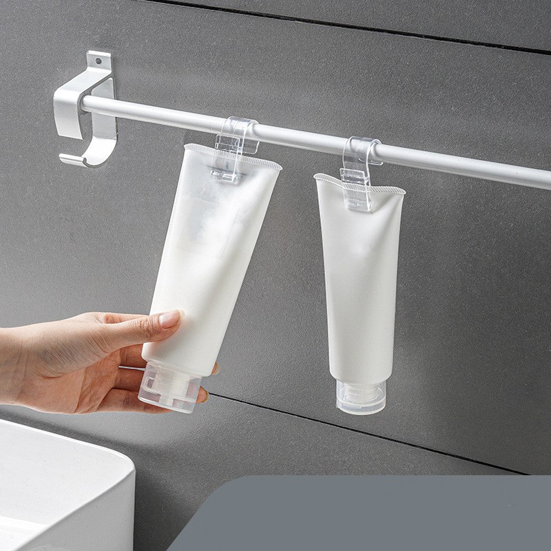 Set 4 Móc Trong Suốt Treo Bàn Chải Đánh Răng / Kem Đánh Răng / Dụng Cụ Nhà Tắm Tiện Dụng