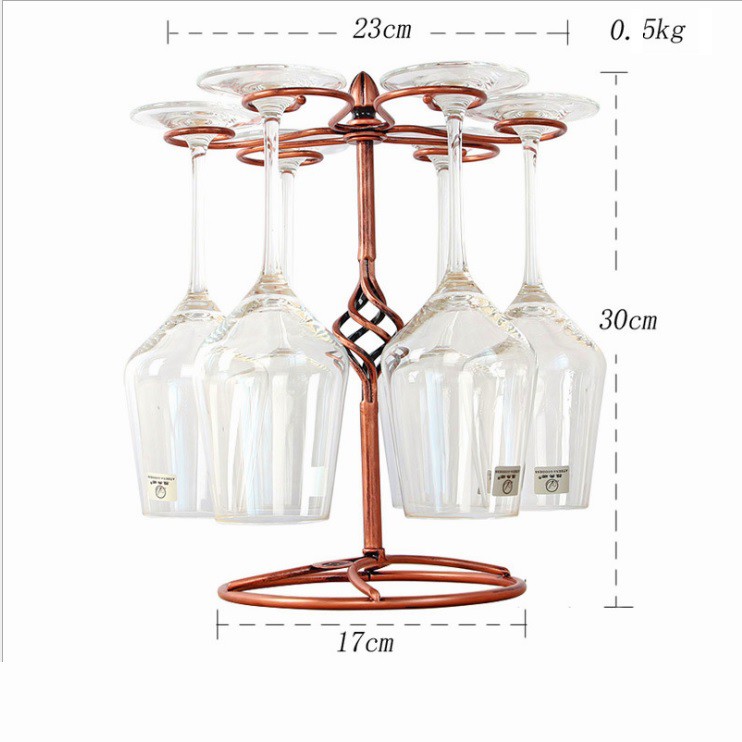 Giá treo ly rượu vang Cao cấp thân thẳng phong cách Bắc Âu Hoài Cổ