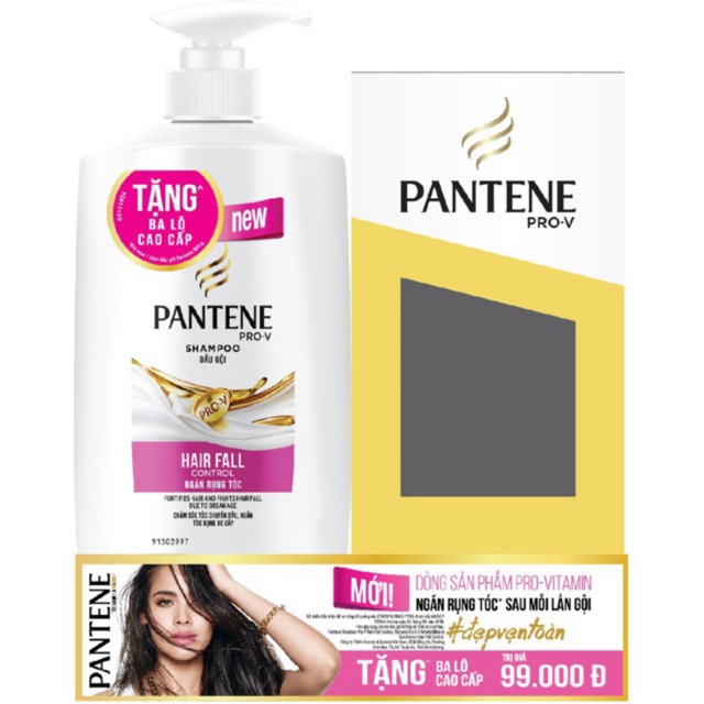 Dầu gội Pantene 900ml Ngăn Rụng Tóc Tặng Balo