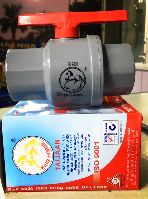 VAN KHOÁ NƯỚC SIÊU NHẸ pvc size phi60, 48, 42,