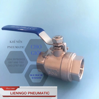 Van khoá bi cần gạt ren trong inox/ đồng MIHA chính hãng chịu áp cao, gạt khoá khí/nước/gas siêu bền