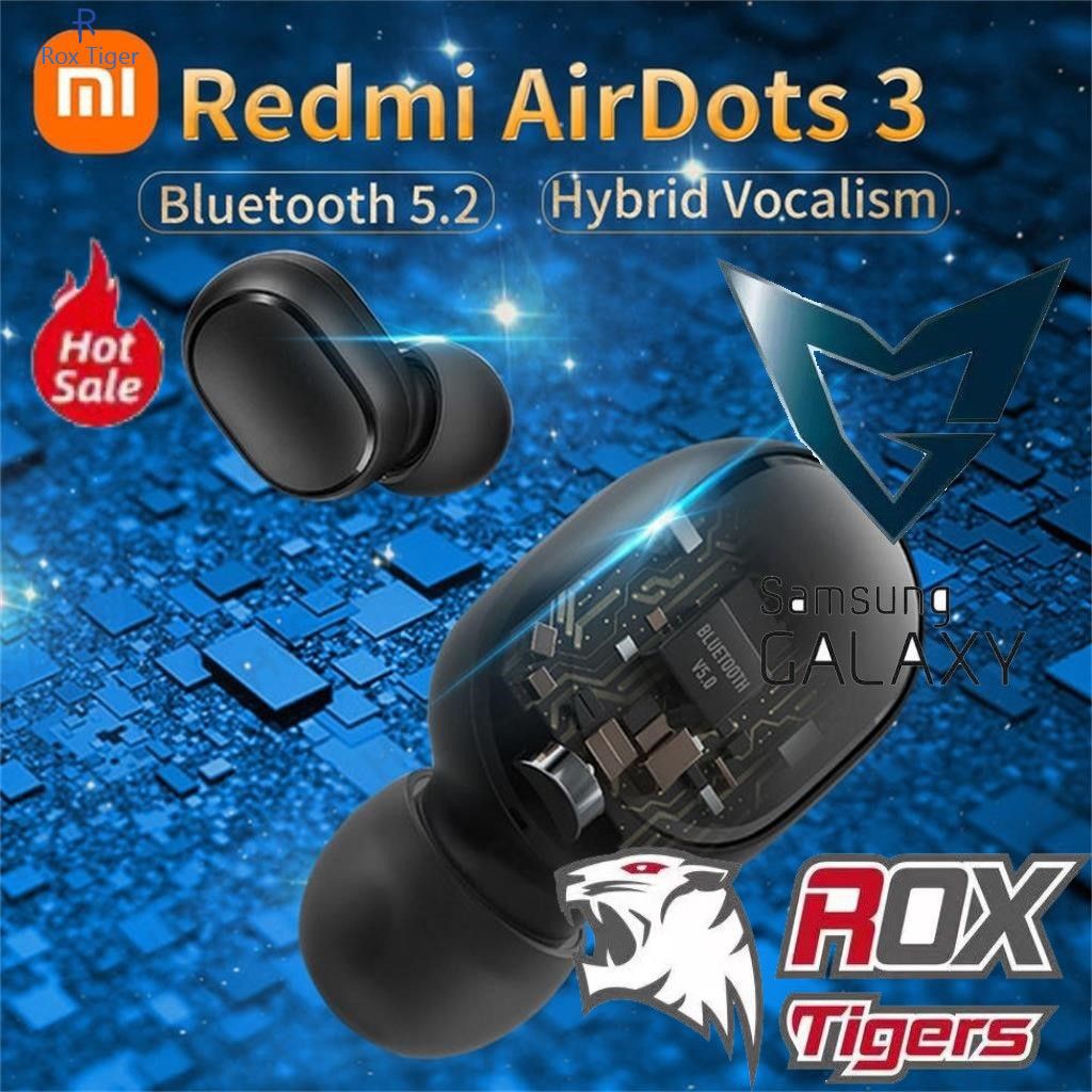 Xiaomi Redmi AirDots 3 5.2 TWS Ap.ple 3D Earbuds Subwoofer Wired earphone In-Ear Headset Wired Earphone Microphone/HD Sports Waterproof Earphone Mini Music Headsets for iPh.one Samsung Xiaomi