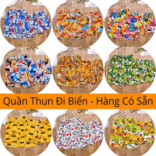 Quần Thun Đi Biển - Mèo Doremon, Chuột Mickey, Ếch Keroppi, Vịt Donald, Batman, Hello Summer, Mèo Garfield