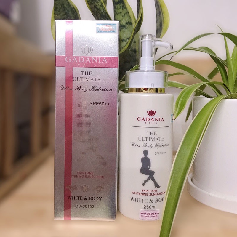 Kem chống nắng body nâng tone Gadania Nhật 250ml SPF50++ chống nắng toàn thân Lamdep24g