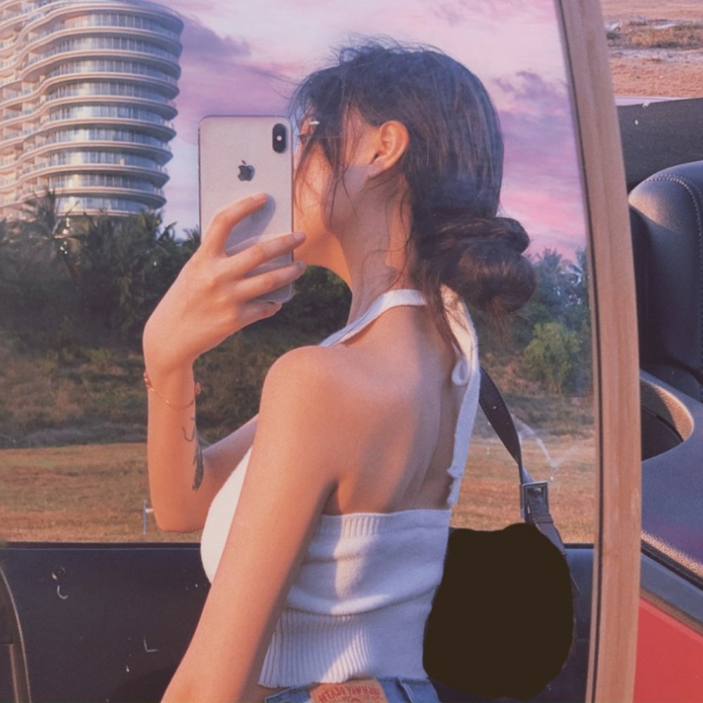 Áo croptop dệt kim sát nách thiết kế cổ chữ V thời trang hè cho nữ ATILA SHOP