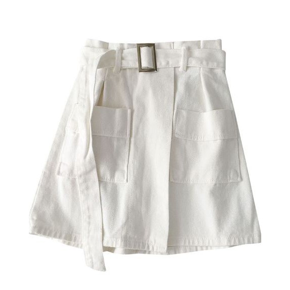 [Sẵn] Chân váy denim kèm đai, chân váy bò, chữ A | BigBuy360 - bigbuy360.vn