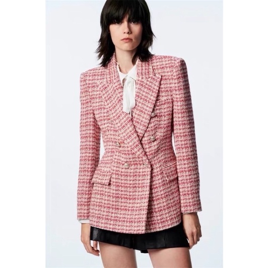 <CÓ SẴN>ÁO VEST DẠ TWEED VẠT CHÉO #ZARA AUTHENTIC TUỒN STORE | BigBuy360 - bigbuy360.vn