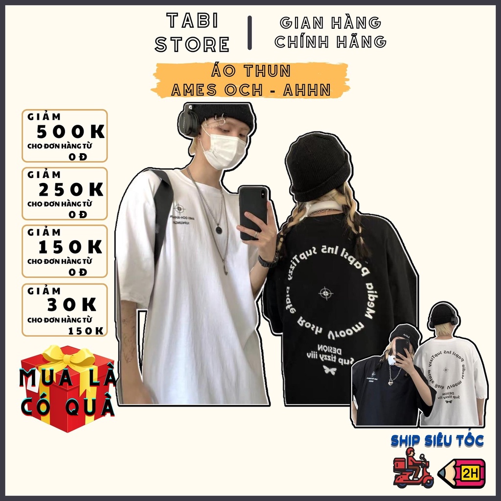 Áo thun tay lỡ unisex dưới 75kg - Ames Och - Ahhn