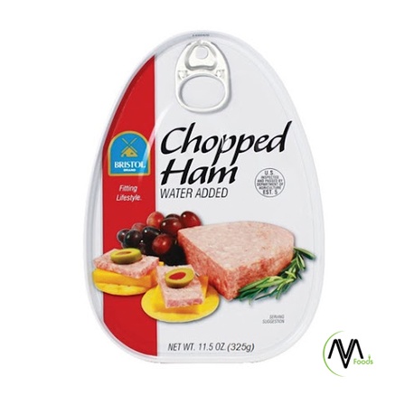 Thịt hộp xắt nhỏ Chopped/Cooked Ham Bristol 325g