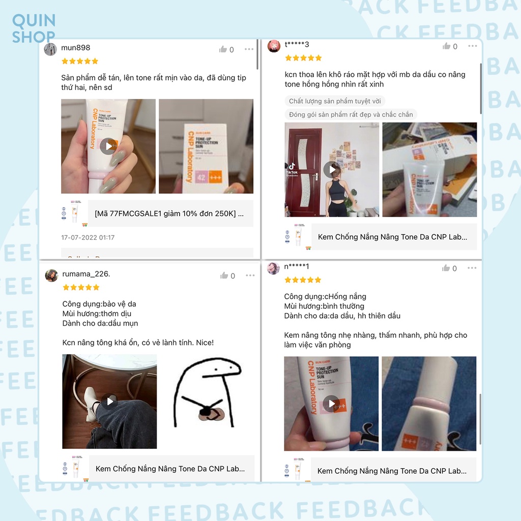Kem Chống Nắng Kiềm Dầu, Nâng Tone Da CNP Laboratory Tone-Up Protection Sun