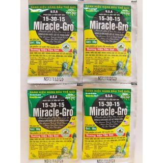 Phân bón lá hỗn hợp - Miracle-Gro Ra rễ nhiều mập thân xanh lá lớn trái đẹp bông - 10gr