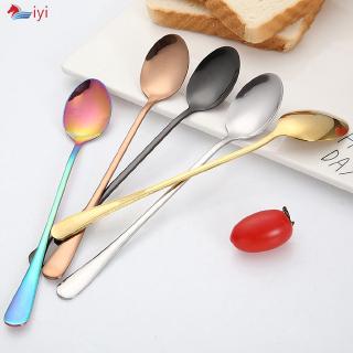 Muỗng khuấy cà phê mạ titan nhiều màu tùy chọn đầu nhọn tiện lợi