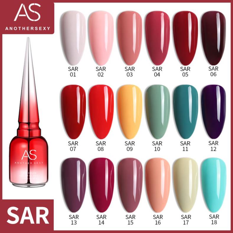 Sơn Gel AS vỏ đỏ Mã SAR ( Cam Kết Chính Hãng - làm khô sơn gel bằng máy hơ uvled )