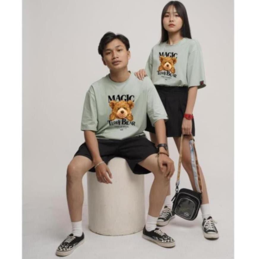 Áo thun form rộng tay lỡ Unisex Phông Nam Nữ Gấu Teddy Local Brand Midori M Studio