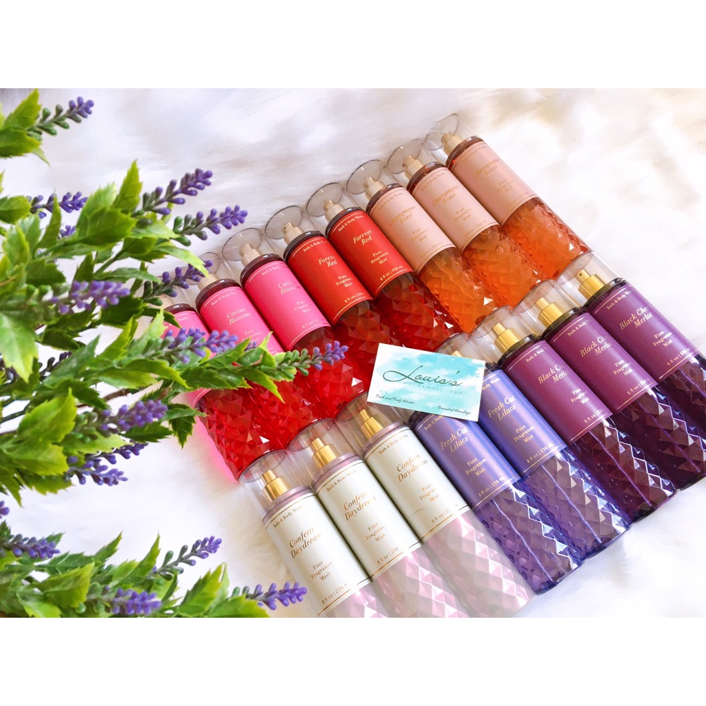 Body mist mùi hoa MAGNOLIA JAPANESE CHERRY DREAM BRIGHT ROSE POPPY PURE WONDER - Xịt thơm Bath & Body Works Mỹ