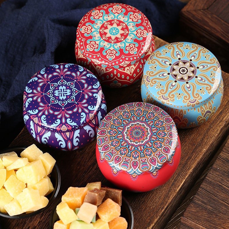 Nến Sáp Thơm Thư Giãn Không Khói Tinh Dầu Thiên Nhiên Phong Cách Hoa Khô Thảo Mộc Vintage Tin