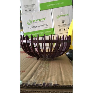 Combo 5 chậu bí nhựa màu nâu đường kính 26cm  kèm 5 túi lưới
