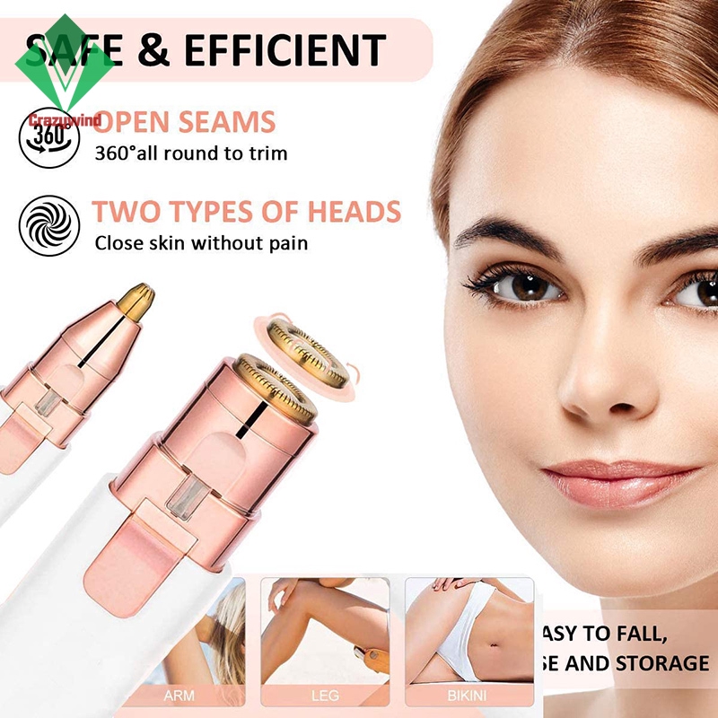 (Hàng Mới Về) Máy Cạo Lông Mày 2 Trong 1 Sạc Usb Cho Nữ | BigBuy360 - bigbuy360.vn