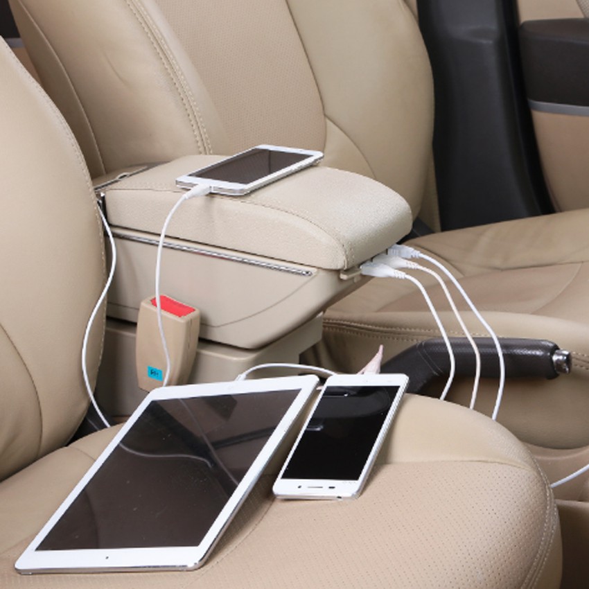 Hộp tỳ tay xe ô tô CHEVROLET AVEO - DEAWOO GENTRA - 7 CỔNG USB - NHIỀU MÀU