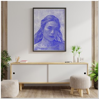 Tranh treo tường 🎨 Free Ship 🎨 Tranh vẽ số hóa bằng bút bi chân dung ca sĩ Mỹ Tâm