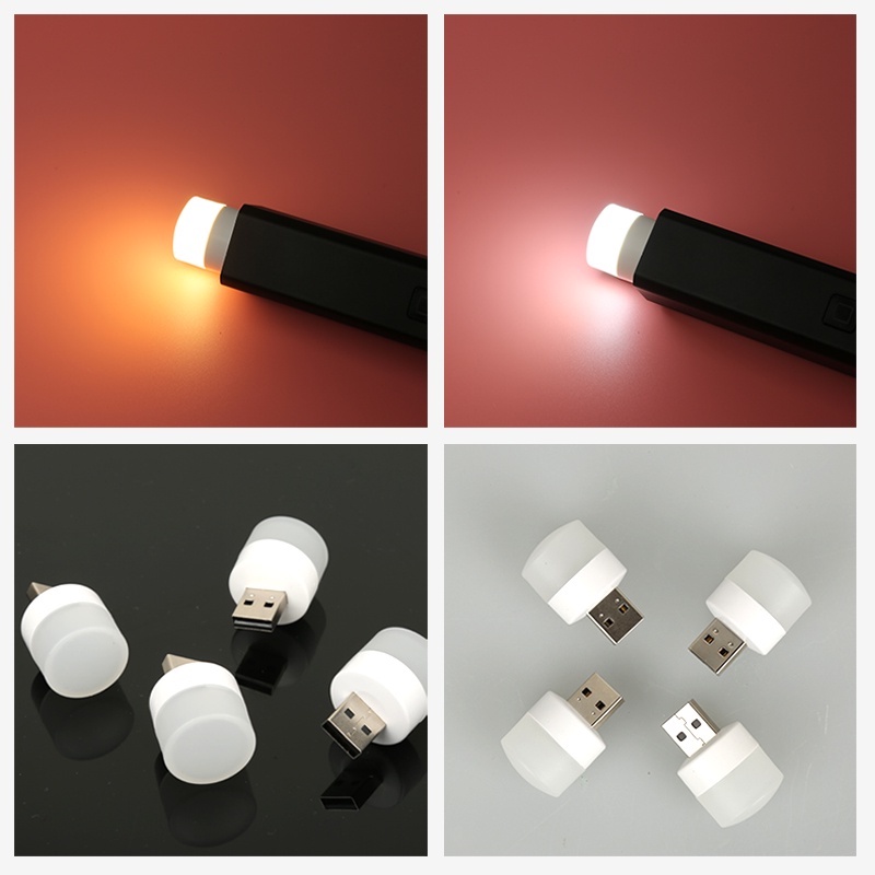 Đèn LED Ankndo tròn cổng usb bảo vệ mắt cắm điện thoại/máy tính