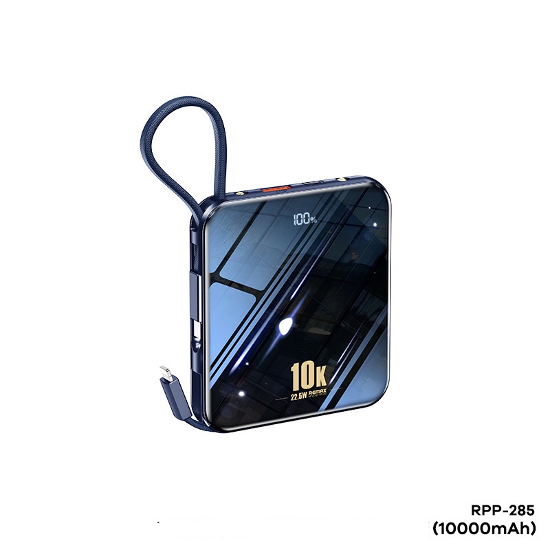 Pin dự phòng sạc nhanh Remax RPP-285 Series Sucha 10000mAh QC 22.5W và PD 20W - tích hợp 2 đèn pin chiếu sáng