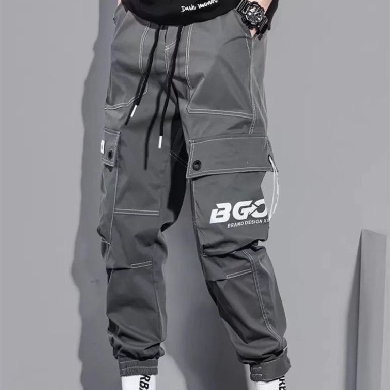 Quần Dài Nhiều Túi Phong Cách Hip Hop Nhật Bản Cho Nam