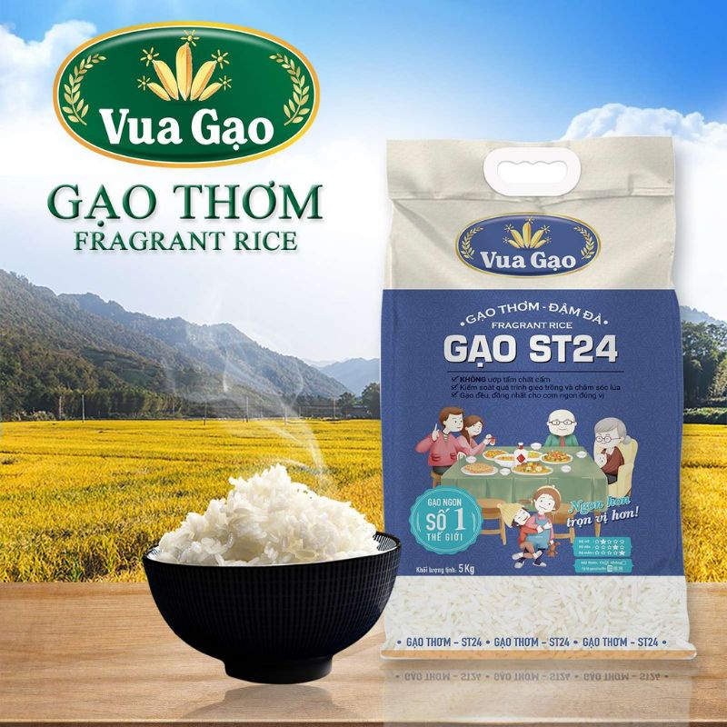 Vua gạo gạo thơm đậm đà ST24 5kg