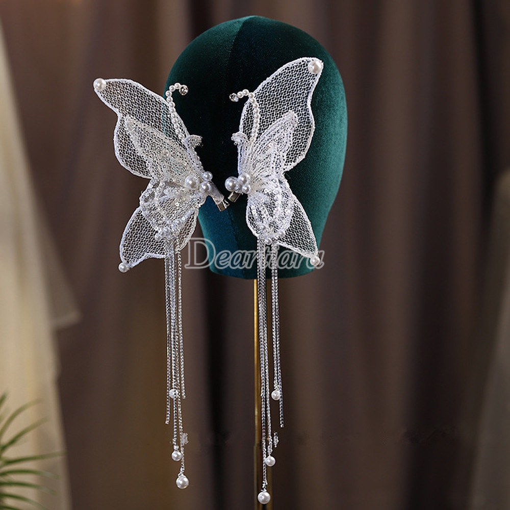 Kẹp Tóc Hình Bướm Thời Trang Cho Cô Dâu