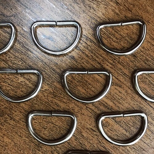 Phụ liệu may túi xách Ladovie bộ 5 cái khoen D ring sắt màu niken