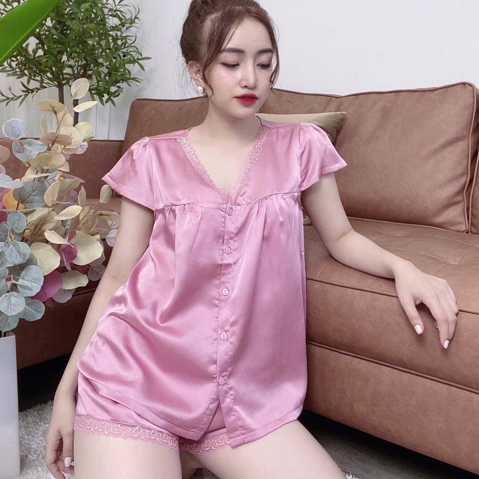 Bộ lụa mặc nhà bigsize nữ dễ thương hiệu mai ngô, đồ ngủ sexy nữ gợi cảm - yenbeauty đồ mặc nhà cao cấp