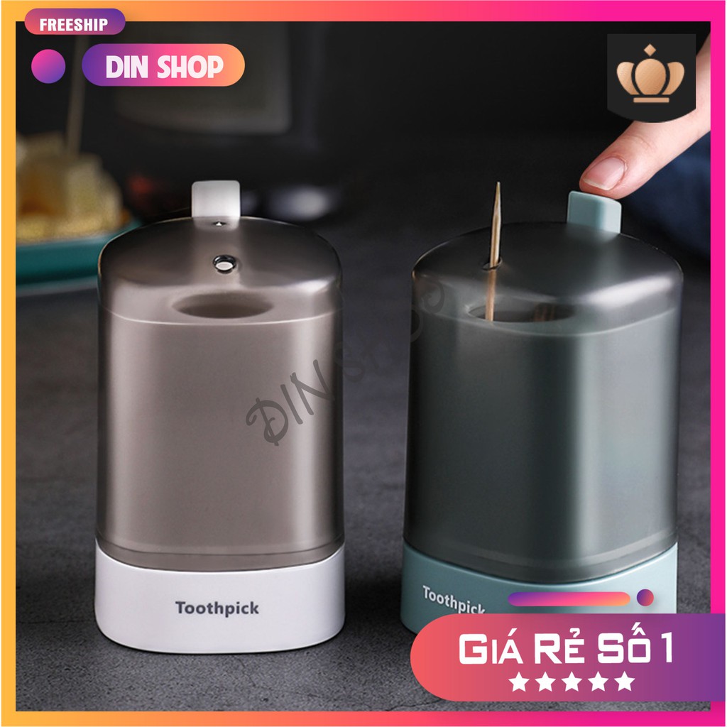 Hộp tăm tự động TOOTHPICK Hộp đựng tăm thông minh sáng tạo theo phong cách Bắc Âu, nhấn tự động ra tăm